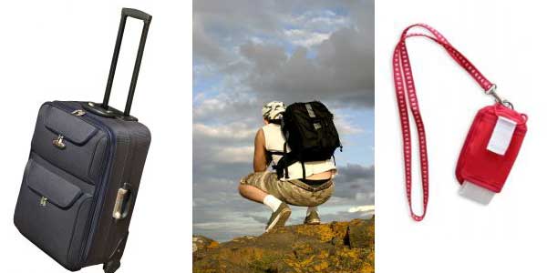 Reisetasche, Rucksack, Handytasche